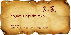 Kajos Boglárka névjegykártya